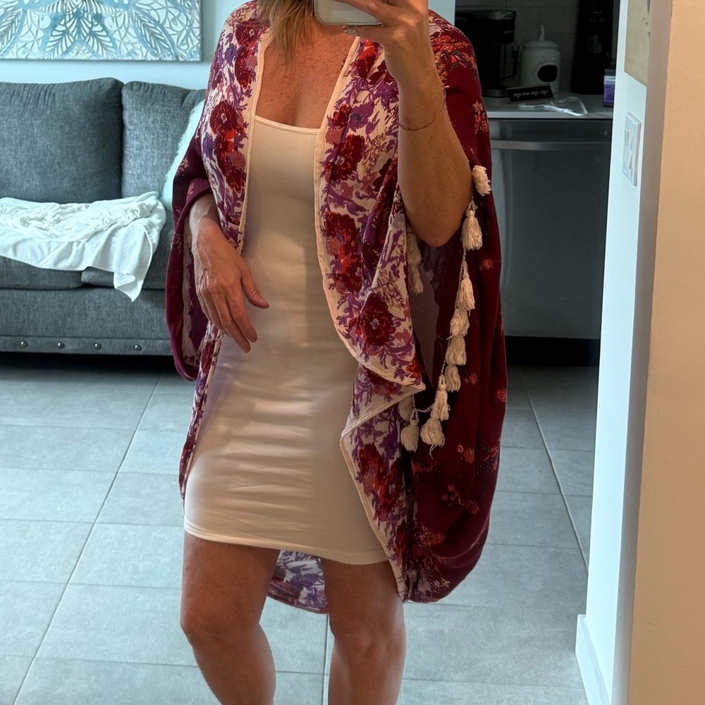 Floral Print Kimono/Shawl